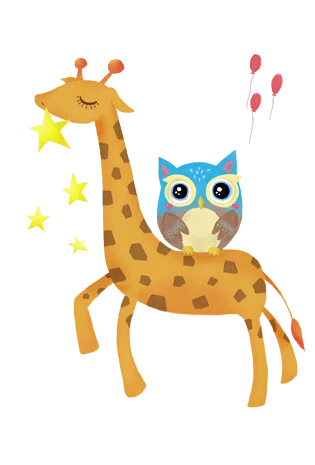 卡通可爱小动物插画