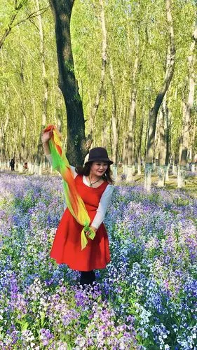 加州水郡公园拍摄第二季:大妈拍照神器之三大法宝——旗袍纱巾花纸伞.