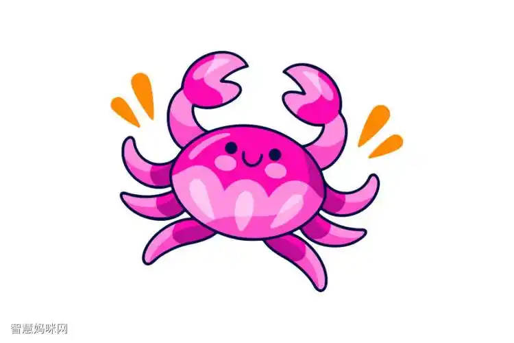 步骤2:螃蟹简笔画