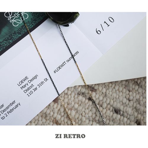 ziretro渐变设计~经典黑金配色 镀k好搭配 墨镜伴侣/光学眼镜链