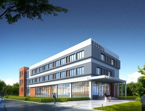 企业办公楼设计效果图 孵化楼产业园产业园办公楼场景