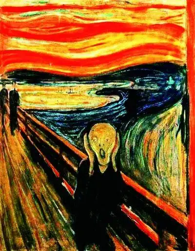 蒙克作品《呐喊》.
