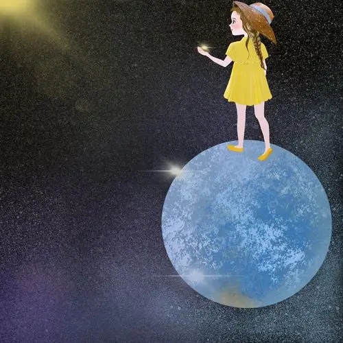 插画 宇宙女孩