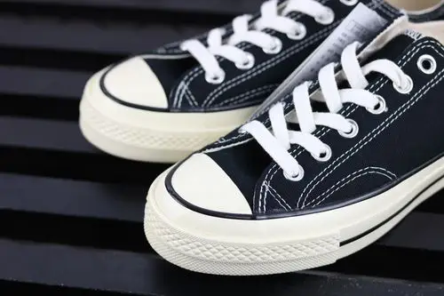 converse all star 1970s 匡威三星标低帮黑色帆布鞋 144757c