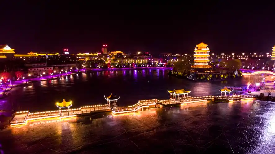 高清组图丨2022元旦夜景航拍遇见熟悉而陌生的玉门