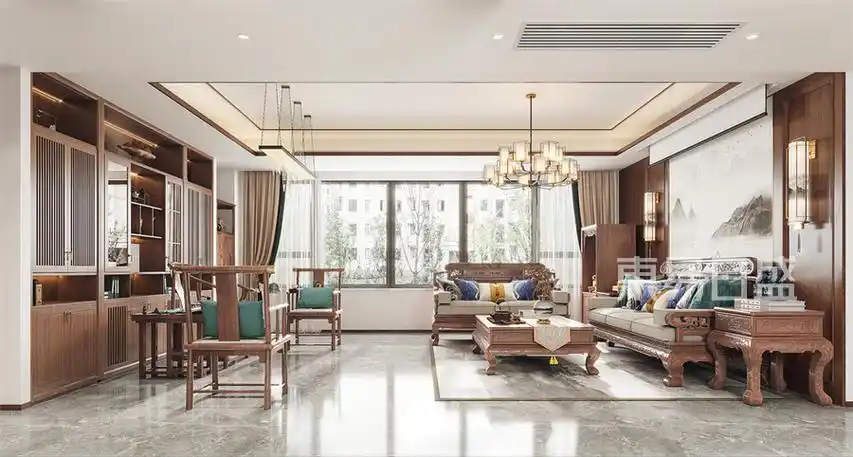 福地华园1960平米别墅新中式风装修效果图