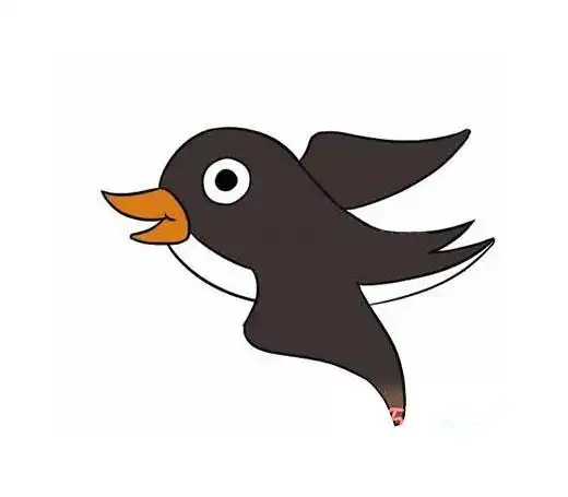 简笔画小燕子的带颜色