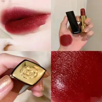 香奈儿chanel黑管磨砂柔雾口红132102唇膏116山茶花627现货627