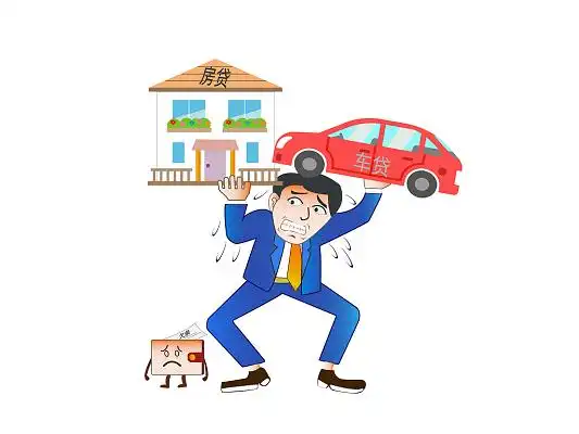 资金压力房贷车贷男人压力元素png素材
