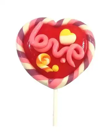 爱心形彩色棒棒糖