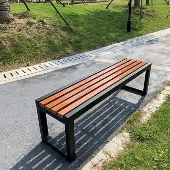 仁臣(renchen)公园椅户外长椅庭院防腐木室外长条凳排椅商场健身房