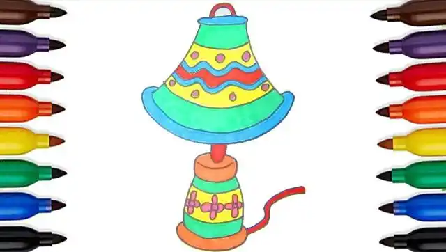 亲子简笔画:画画漂亮台灯