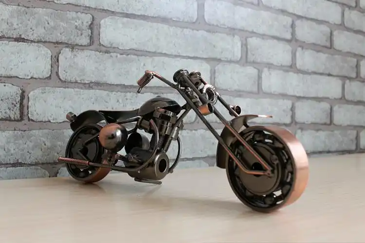 2016送男生礼品生日礼物摄影道具 哈雷铁艺摩托车模型 现代机车摆件