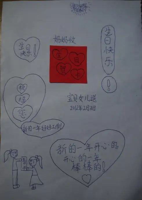 怎么画送给妈妈的生日贺卡给妈妈的生贺卡