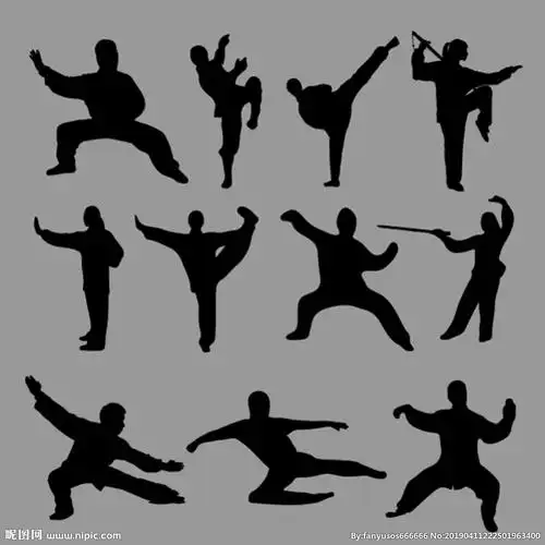 武术剪影图片