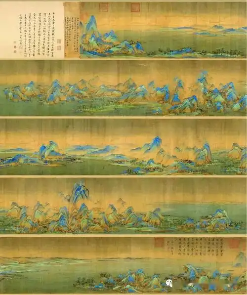 5厘米的巨幅长卷画出了惊艳世人的青绿山水作者简介王希孟,北宋画家