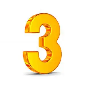 三号的插图白底三号.独立三维插图照片