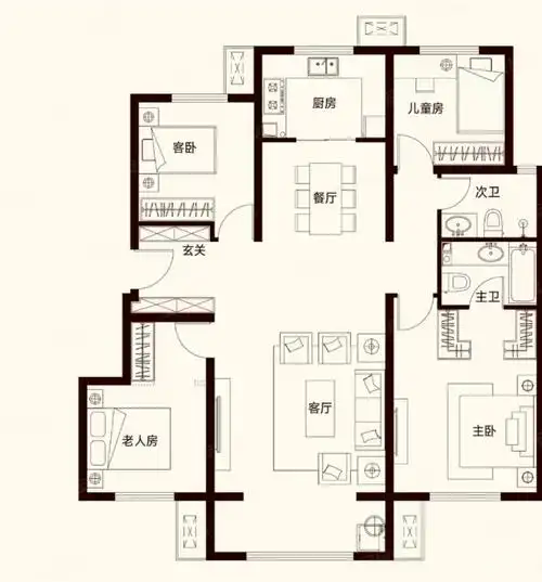 中华南洋房大四居泽信红熙府135平115万4室2厅2卫