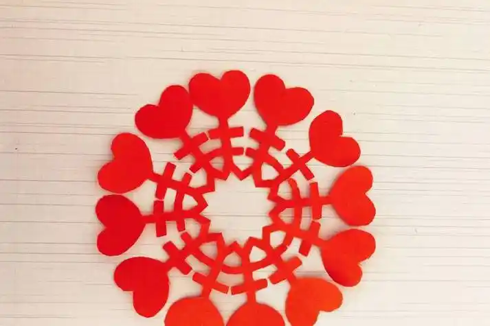 剪纸心形的剪法步骤图解