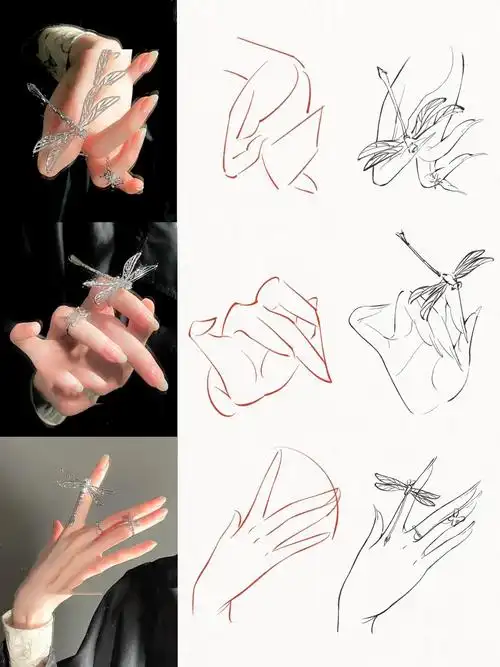 多角度手部画法|古风美人手部该怎么画?