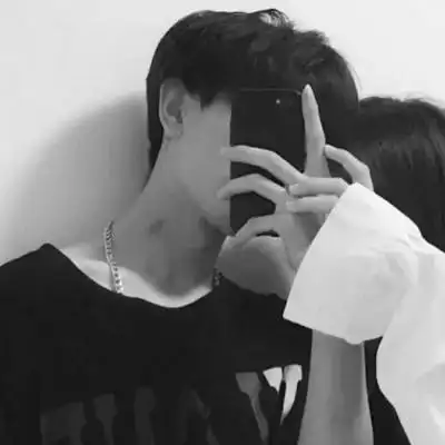 高冷超a情侣头像真人黑白高清图片