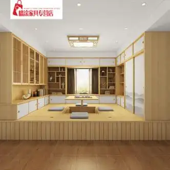 墨申墨申双劲榻榻米整体房间床衣柜一体全屋踏踏日式卧原木色卧原木色