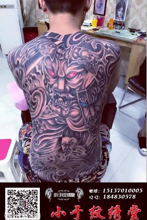 刑天_纹身图案手稿图片_于红战的纹身作品集