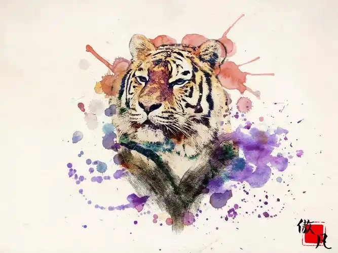 水彩 虎 |插画|商业插画|傲凡先森 - 原创作品 - 站酷 (zcool)
