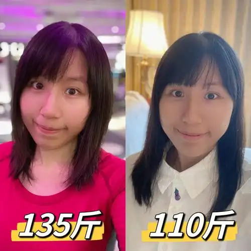 最近体重开始稳定在110以下了,有点小开心.