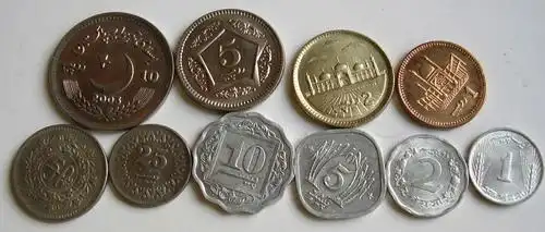 亚洲钱币-巴基斯坦10枚(大图展示)