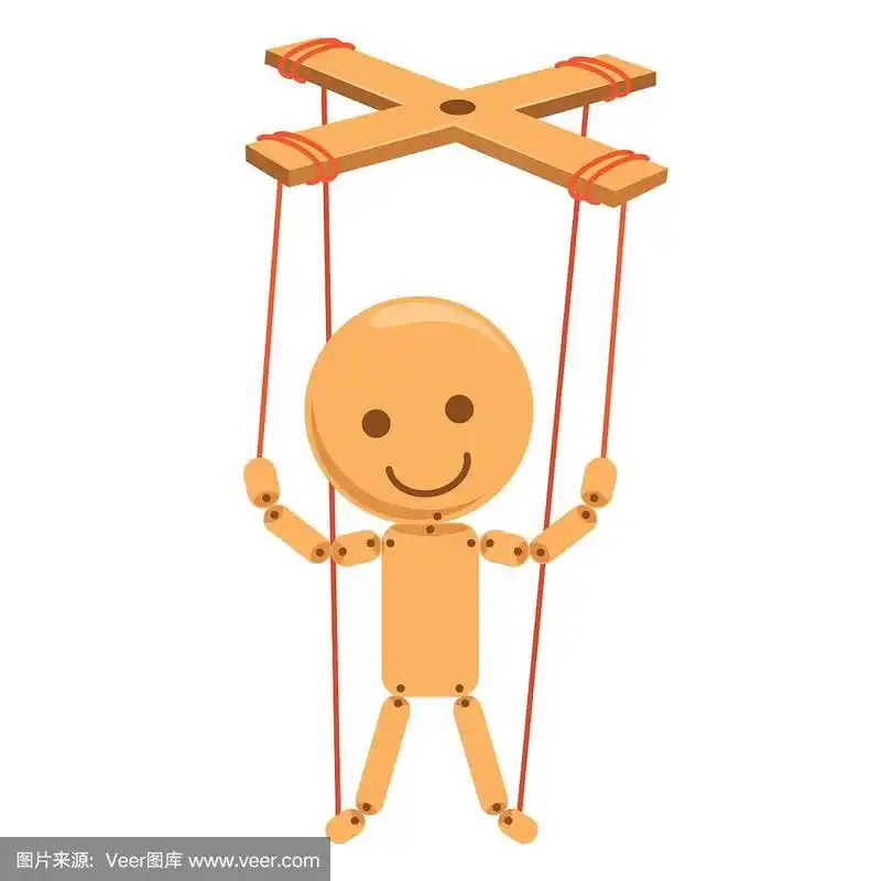 矢量插图的卡通木偶