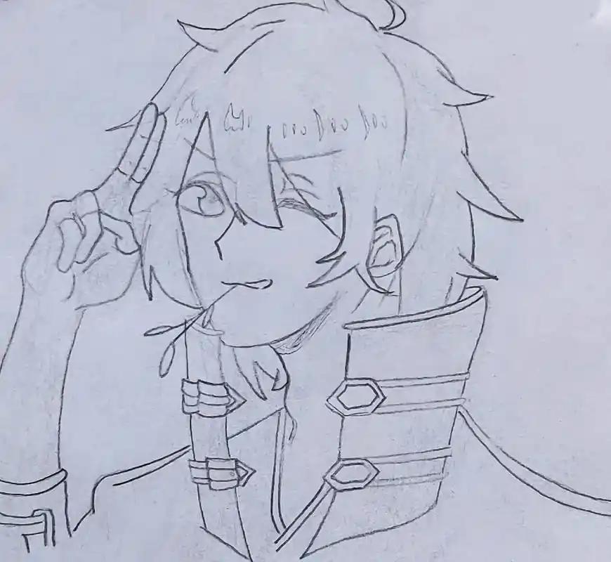 业余铅笔画 #王者荣耀 #李白#将进酒 .com - 抖音