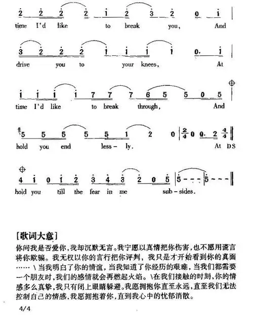 sometimes when we touch_简谱_搜谱网