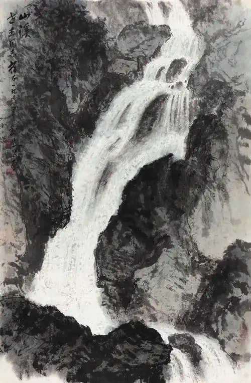 23401978年作山溪镜心设色纸本