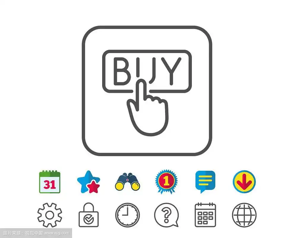 点击购买在线购物标志图标