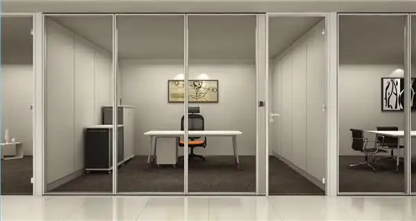 实现真正 空间用玻璃隔断隔开会议室和业务部,主管室和财务室,总经理
