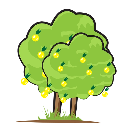 手绘 小树 卡通 简笔画儿童画 童真 花园 田野png免费下载 手机端