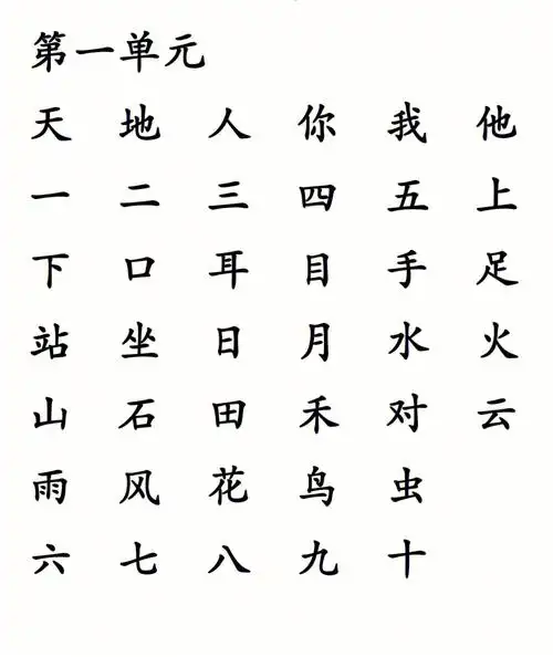 一年级语文上册要求会认字人教版