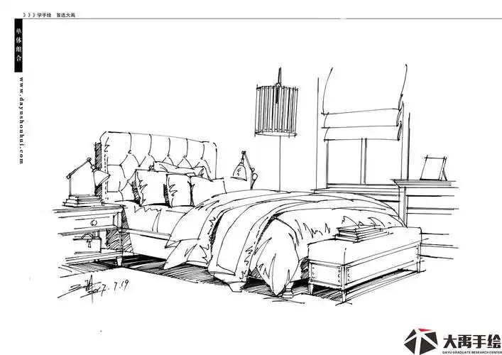 室内线稿图|空间|家装设计|爱手绘大禹_原创作品-站酷zcool