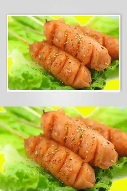 烤热狗食品图片