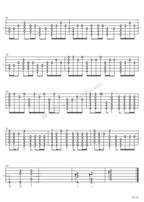 吉他谱 - かたわれ时--黄昏之时(你的名字插曲)