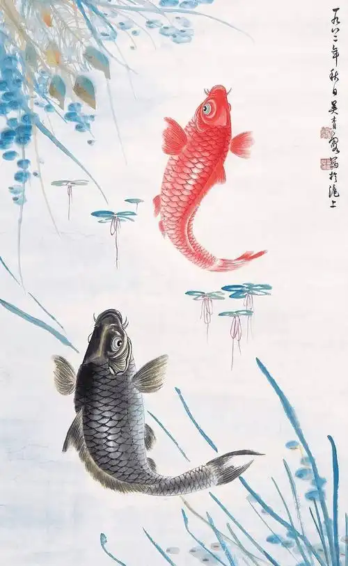 吉祥国画鲤鱼跃龙门快来承接好运