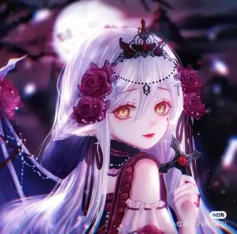 黑暗系动漫女头像