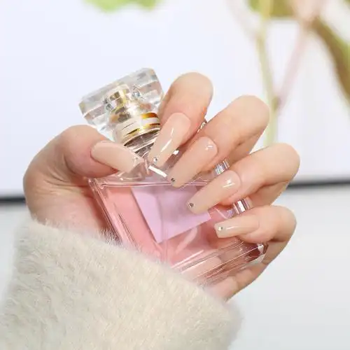 美甲2021年新款水蜜桃色甲油小红流行豆沙网红项链