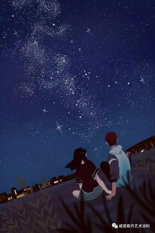 抬头看星空就能看到满天星星闪耀有如我们相望时眼里的光芒你知道吗