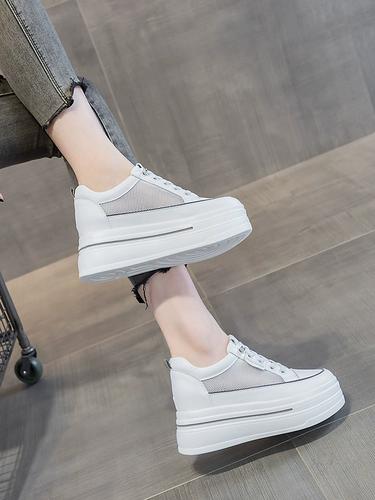 高小白女内增小个子4网面鞋透气厚底2shb02新款夏季薄款休闲运动