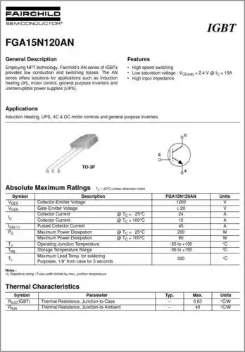 fga15n120an中文资料