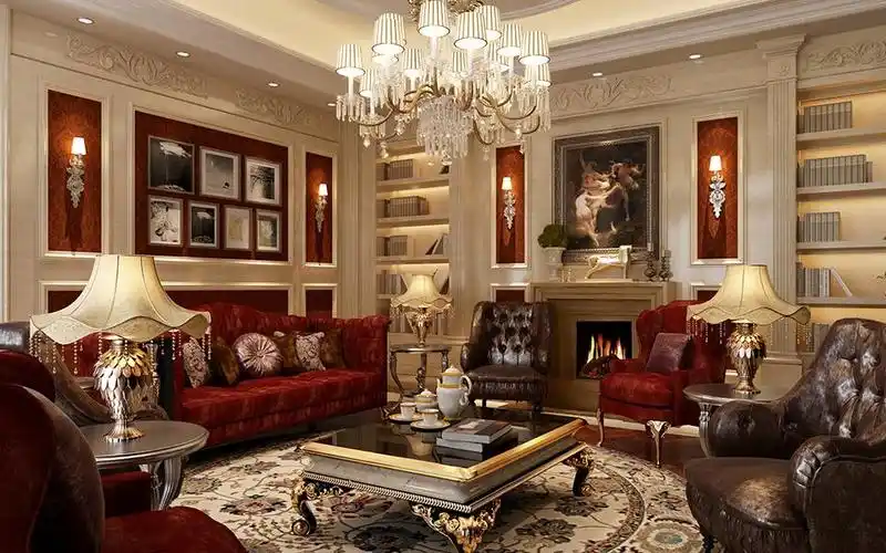 欧式古典风格奢华别墅装修效果图