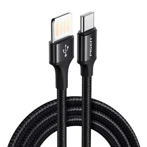 品胜typec双面插编织数据充电线魔幻黑15m