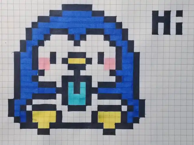 像素画  #像素画临摹  #格子画